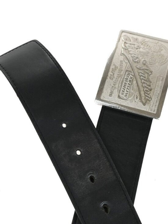 LOUIS VUITTON Ceinture Jeans Buckle Belt 80/32 Leather BK SR Spain M6812 63KC996 main image 16